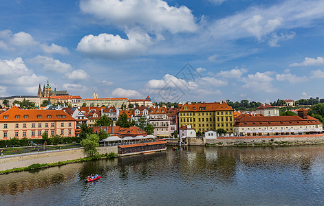 捷克首都布拉格城市风光背景
