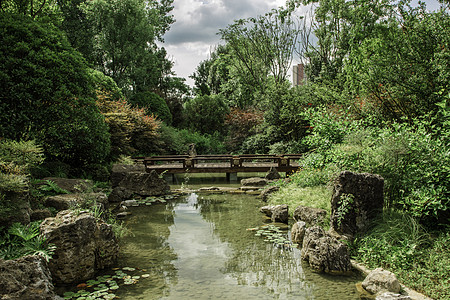 贵阳山水贵阳泉湖公园建筑背景