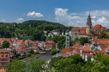 克鲁姆洛夫梗欧洲著名旅游城市捷克克鲁姆洛夫风光背景