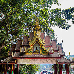 清迈双龙寺旅游高清图片素材