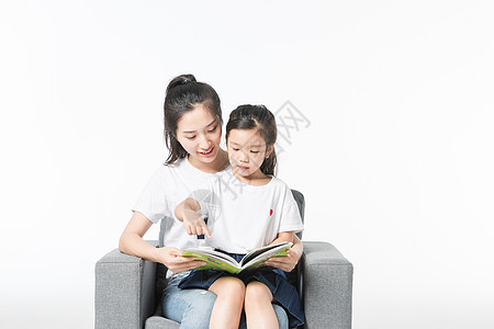 小孩阅读母女阅读背景