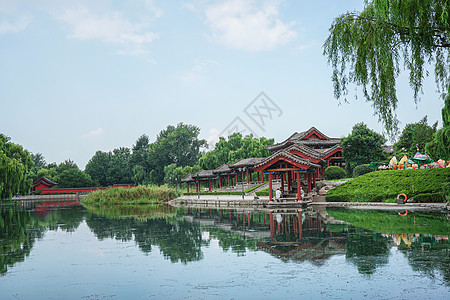 济南百脉泉济南章丘百脉泉风景区背景