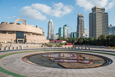 上海博物馆人民广场背景