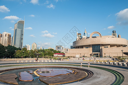 上海博物馆人民广场背景