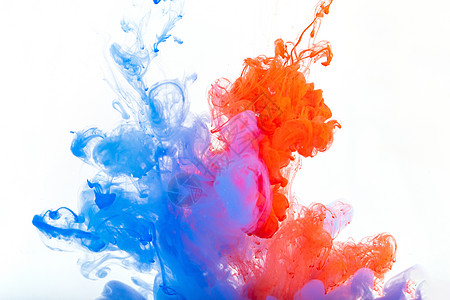 彩色墨水色彩液体流动素材背景