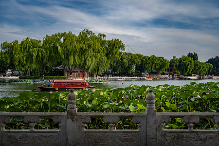 北京什刹海美丽什刹海背景