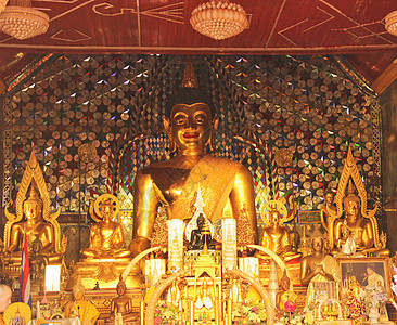 泰国清迈双龙寺菩萨高清图片素材