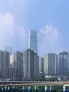 阳光下的江北区特写背景