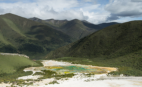 草原日出阿坝县云海日出全景背景