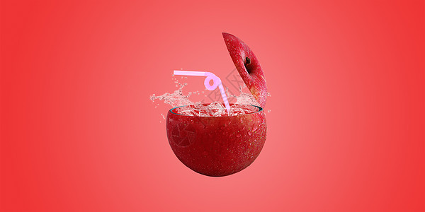 夏日水果冰饮创意图片