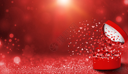 红色喜庆礼盒背景图片