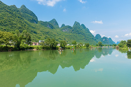 阳朔遇龙河风光背景图片