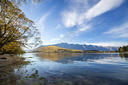 新西兰皇后镇秋天风光高清图片