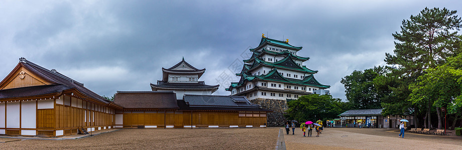 日本名古屋名古屋城天守阁全景图片