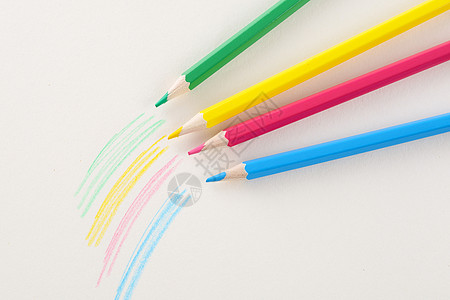 办公用品文具类铅笔水彩笔背景图片