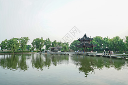 江苏周庄水乡建筑风光背景图片