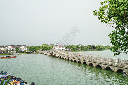 江苏周庄水乡建筑风光背景图片