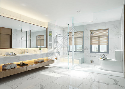 现代卫生间浴室地面高清图片