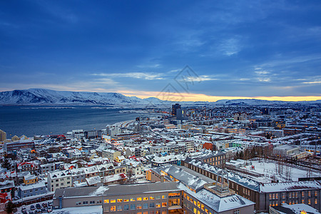 冰岛雷克雅未克风光背景图片
