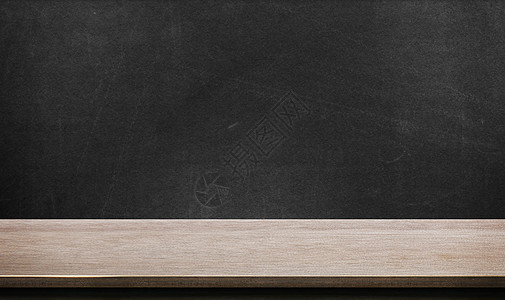 木桌桌面黑板墙背景设计图片