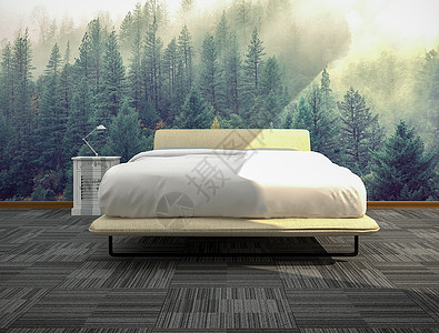 卧室睡觉中国风卧室背景设计图片