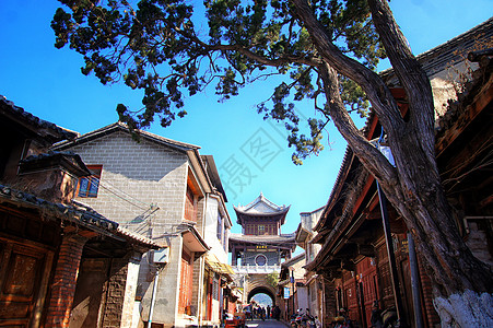 建水文庙大理巍山古镇背景