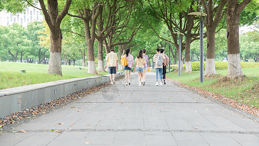 活力大学生背影背景图片