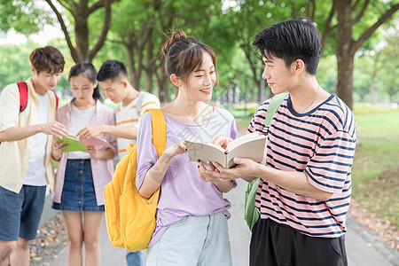 大学生校园学习生活看书高清图片素材