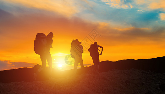 团结登山积极高清图片素材