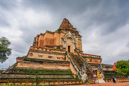 泰国清迈契迪龙寺宗教高清图片素材