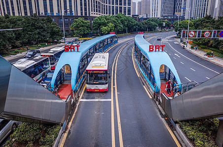 公交车车站江苏常州BRT车站背景