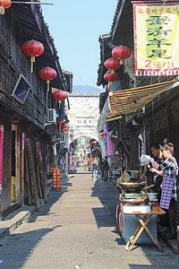 浙江台州临海紫阳古街背景图片