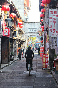 浙江台州临海紫阳古街背景图片