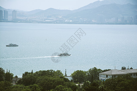 威海灯塔山东5A风景区刘公岛背景