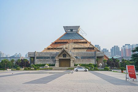 河南地标河南省博物馆背景