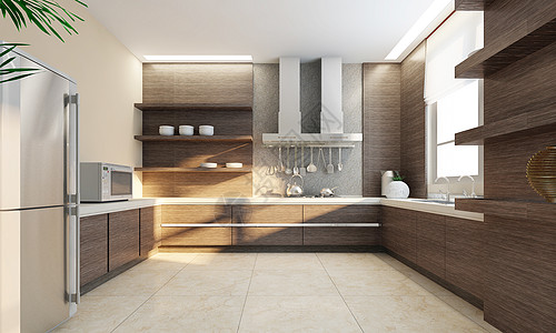 不锈钢台面后现代风格厨房设计图片