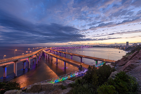 大连星海湾大桥夜色图片