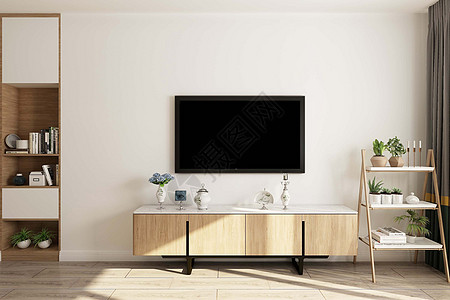 电视背景墙实木家具高清图片