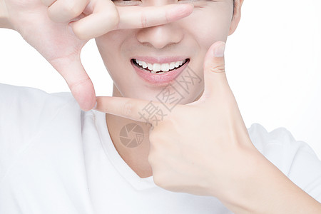 爱牙日男性图片男性牙齿展示背景