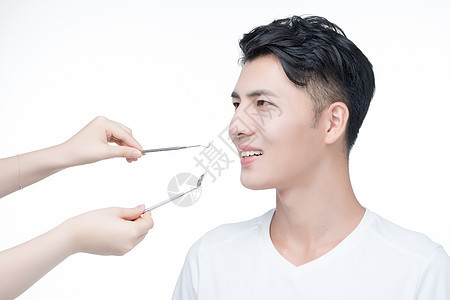 男性口腔护理背景图片