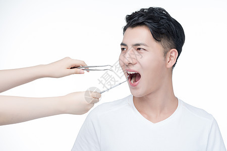 男性口腔护理背景图片