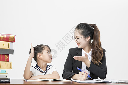 女教师和学生图片