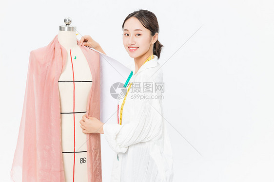 女服装设计师样衣制作图片