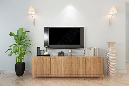 木餐具电视背景设计设计图片