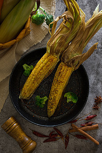 玉米静物色彩图片