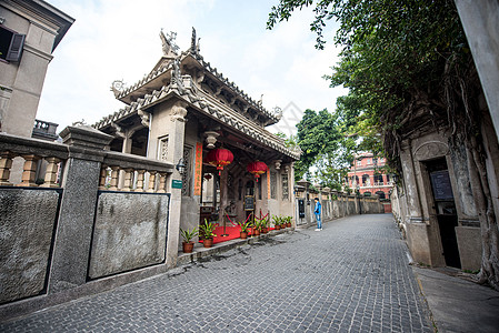 严岛神社厦门鼓浪屿海天堂构背景