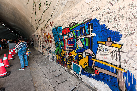 厦门大学芙蓉隧道背景图片