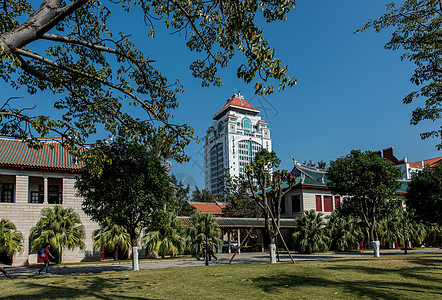 厦大学生宿舍厦门大学颂恩楼背景