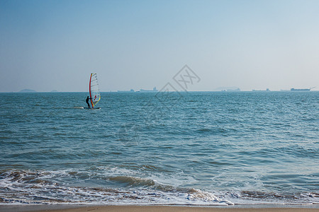 厦门帆船厦门音乐广场附近海滩背景