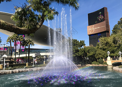拉斯维加斯酒店喷泉高清图片